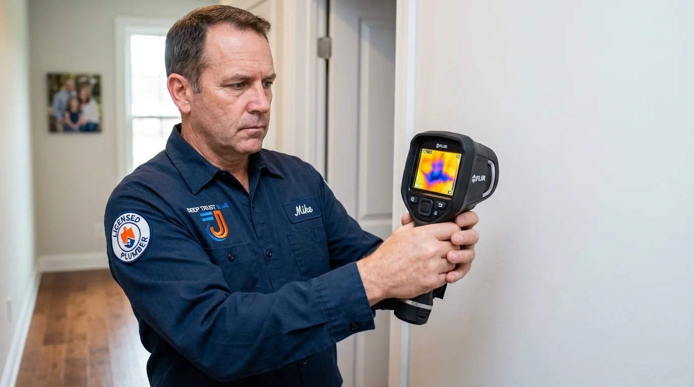 Thermal imaging leak detection by Johns Plumbing LLC in Rural Hall